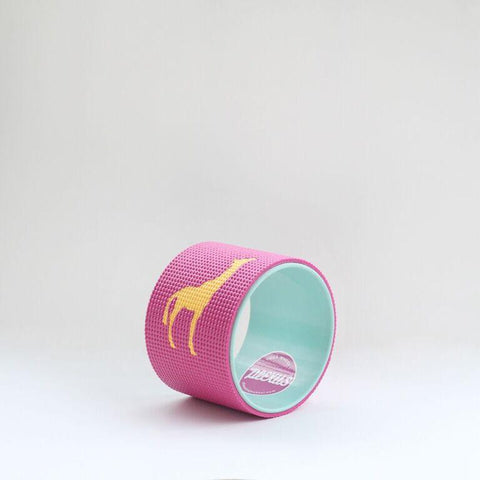 Micro 6" Pink Plexus Yoga Wheel Perfect for challenging your yoga poses, back pain, rolling out tight muscles, like a massage or foam roller, and helping up your back, hips, chest, and shoulders, and much higher quality than the Dharma Yoga Wheel.