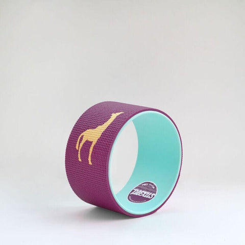Small 10" Raspberry Plexus Yoga Wheel Perfect for challenging your yoga poses, back pain, and helping up your back, hips, chest, and shoulders, and much higher quality than the Dharma Yoga Wheel.
